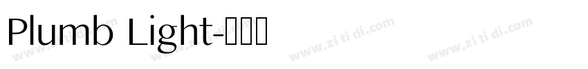 Plumb Light字体转换